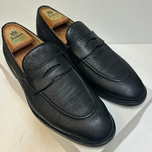 WORN ONCE Brunello Cucinelli Black Calf Penny Loafer Made in Italy EU 44 US 11 D main image 10